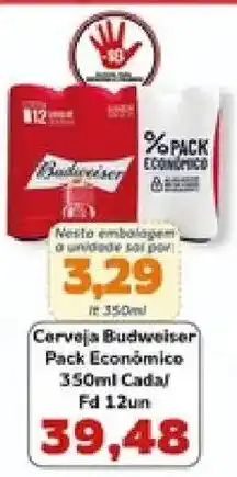 Supermercados Tauste Cerveja budweiser pack econômico oferta
