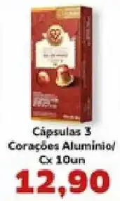 Supermercados Tauste Cápsulas 3 Corações Alumínio oferta