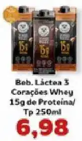 Supermercados Tauste Beb. Láctea 3 Corações Whey oferta