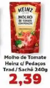 Supermercados Tauste molho de tomate heinz c/ pedaços oferta