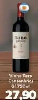 Supermercados Tauste Vinho Toro Centenário oferta