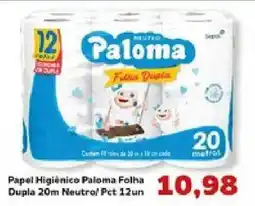 Supermercados Tauste Papel Higiênico Paloma Folha Dupla oferta