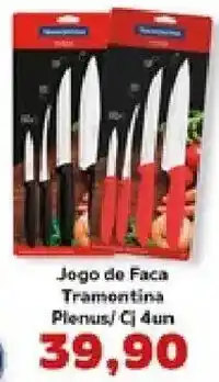 Supermercados Tauste Jogo de faca tramontina plenus c/ 4 un oferta