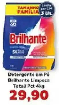 Supermercados Tauste Detergente em Pó Brilhante Limpeza oferta