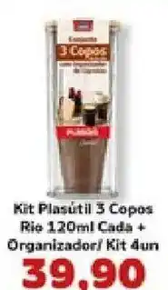 Supermercados Tauste Kit Plasútil 3 Copos Rio oferta