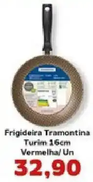 Supermercados Tauste Frigideira Tramontina Turim 16cm Vermelha oferta