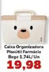 Supermercados Tauste Caixa Organizadora Plasútil Farmácia Bege oferta