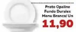 Supermercados Tauste Prato Opaline Fundo DuraLex Menu Branco oferta