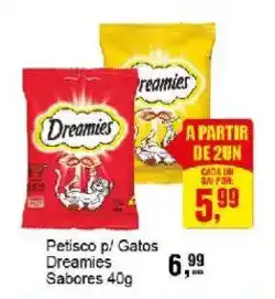Negreiros Petisco p/ Gatos Dreamies Sabores oferta