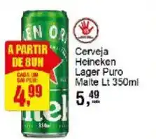 Negreiros Cerveja Heineken Lager Puro Malte Lt oferta