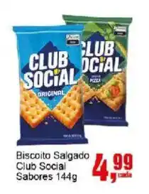 Negreiros Biscoito salgado club social sabores oferta