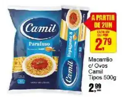 Negreiros Macarrão c/ Ovos Camil Tipos oferta