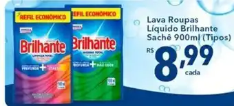 Lava roupas Liquido Brilhante sache 900ml tipos