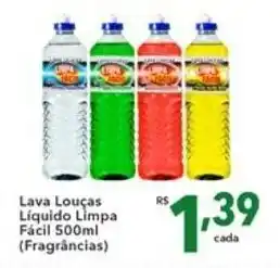 Lava loucas Liquido Limpa facil 500ml fragrancias