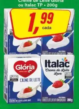 Rede Supermarket Creme de Leite Glória ou Italac TP oferta