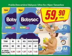 Rede Supermarket Fralda Descartável Babysec Ultra Sec Hiper Tamanhos oferta