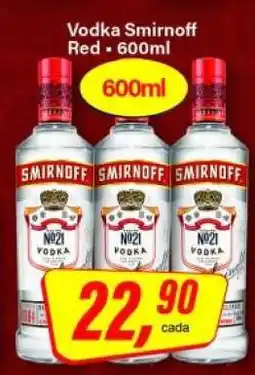 Rede Supermarket Vodka Smirnoff Red oferta