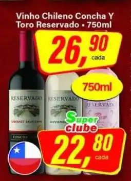 Rede Supermarket Vinho Chileno Concha Y Toro Reservado - 750ml oferta