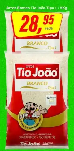 Rede Supermarket Arroz branco Tio João tipo 1 oferta