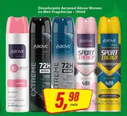 Rede Supermarket Desodorante Aerosol Above Women ou Men oferta