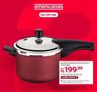 Panela de pressão 4,5l vancouver tramontina