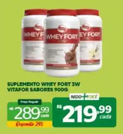 Nidobox Suplemento whey fort 3w vitafors sabores oferta