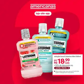 Solução bucal listerine mint