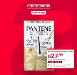 Lojas Americanas kit shampoo e condicionador pantene oferta
