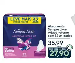 Drogaria Coop Absorvente Sempre Livre Adapt noturno oferta
