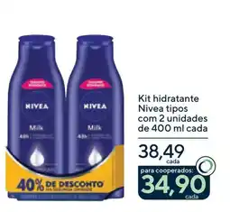 Drogaria Coop Kit hidratante nivea tipos oferta