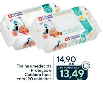 Toalha umedecida Proteção e Cuidado tipos