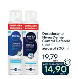 Drogaria Coop Desodorante Nivea Derma Control Defende tipos oferta