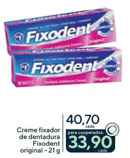 Drogaria Coop Creme fixador de dentadura fixodent original oferta
