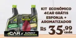 Bahamas Supermercados kit econômico 4car grátis esponja + aromatizador oferta