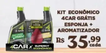 Kit econômico 4car grátis esponja + aromatizador