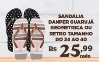 Sandália danper guarujá geometrica ou retro