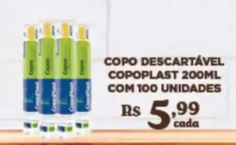 Copo descartável copoplast
