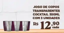 Bahamas Supermercados jogo de copos transparentes cocktail oferta
