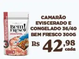 Bahamas Supermercados Camarão eviscerado e congelado 36/40 oferta