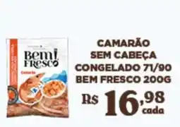 Bahamas Supermercados Camarão sem cabeça oferta