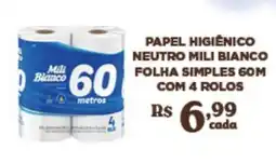 Bahamas Supermercados papel higiênico neutro mili bianco oferta