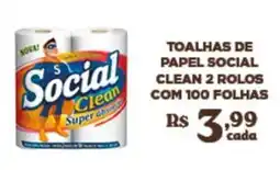 Bahamas Supermercados toalhas de papel social clean oferta