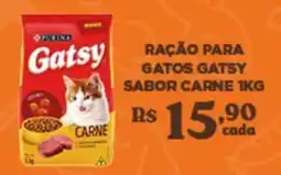 Bahamas Supermercados Ração para gatos gatsy sabor carne oferta