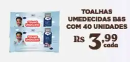 Bahamas Supermercados toalhas umedecidas b&s oferta