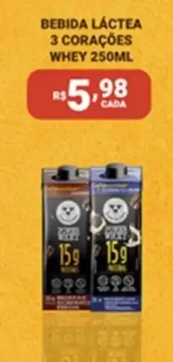 Bahamas Supermercados Bebida Láctea 3 Corações Whey oferta