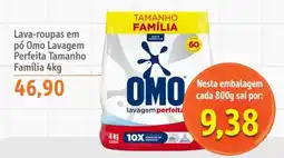 Sonda Lava-roupas em pó Omo Lavagem Perfeita Tamanho Família oferta