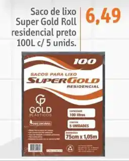 Sonda Saco de lixo super gold roll residencial preto oferta