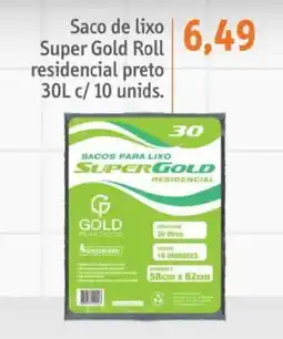 Sonda Saco de lixo super gold roll residencial preto oferta