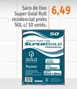 Sonda Saco de lixo super gold roll residencial preto oferta