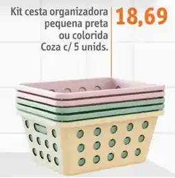 Sonda Kit cesta organizadora pequena preta ou colorida oferta